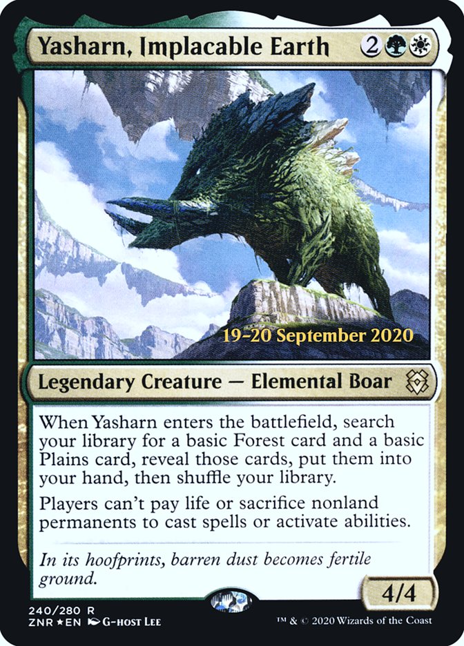 Yasharn, Implacable Earth [Zendikar Rising Prerelease Promos] | Good Games Modbury