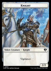 Treasure // Knight Double-Sided Token [Commander Masters Tokens] | Good Games Modbury