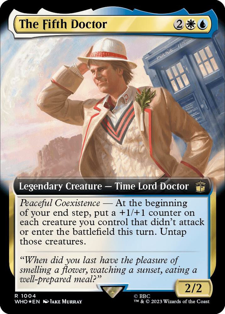 The Fifth Doctor 1004/331 (Universes Beyond: Doctor Who)  - Extended Art Surge Foil | Good Games Modbury