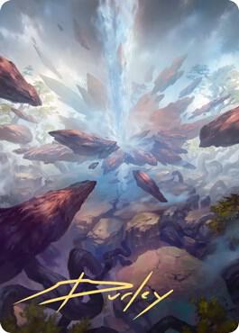 Prismatic Vista Art Card Gold Stamped Signature 35 (Art Series: Zendikar Rising)  | Good Games Modbury