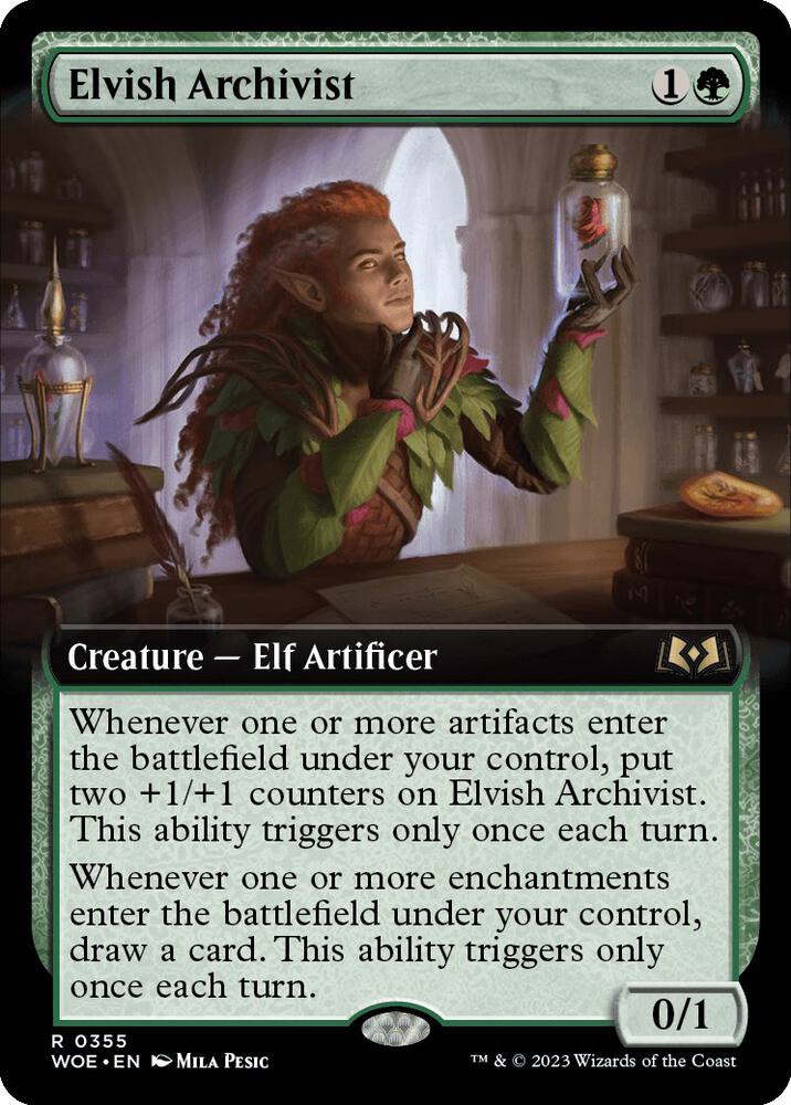Elvish Archivist 355/276 (Wilds of Eldraine)  - Extended Art | Good Games Modbury