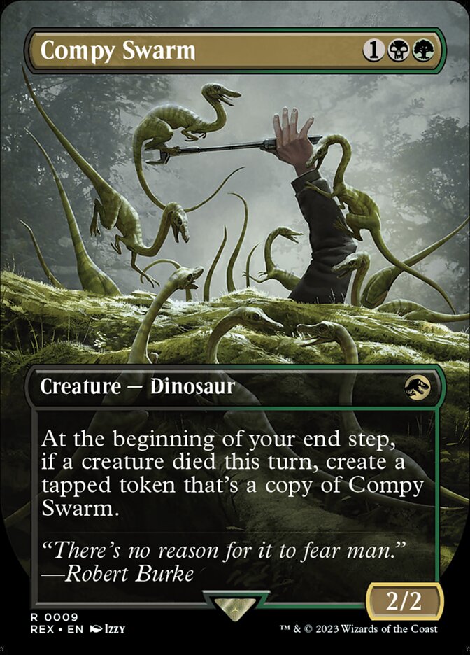 Compy Swarm 9/26 (Universes Beyond: Jurassic World Collection)  - Borderless Foil | Good Games Modbury