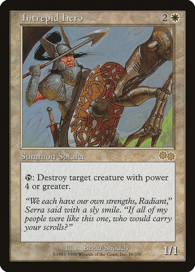 Intrepid Hero 19/350 (Urza's Saga)  | Good Games Modbury