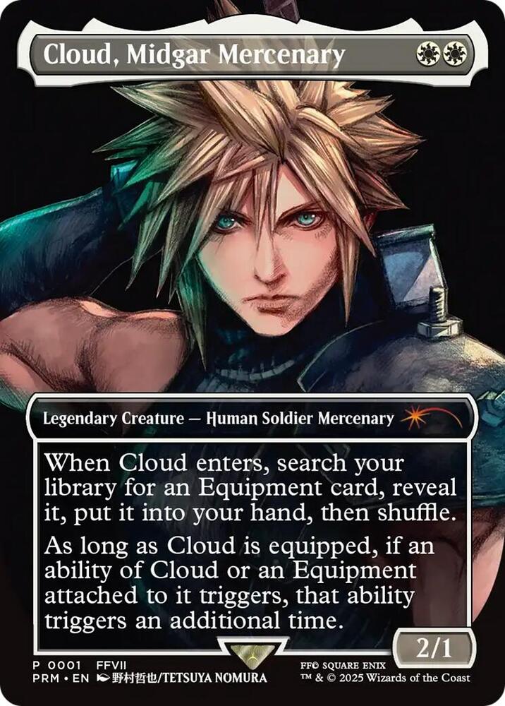 Cloud, Midgar Mercenary 1/1 (Pro Tour Promos)  - Borderless | Good Games Modbury