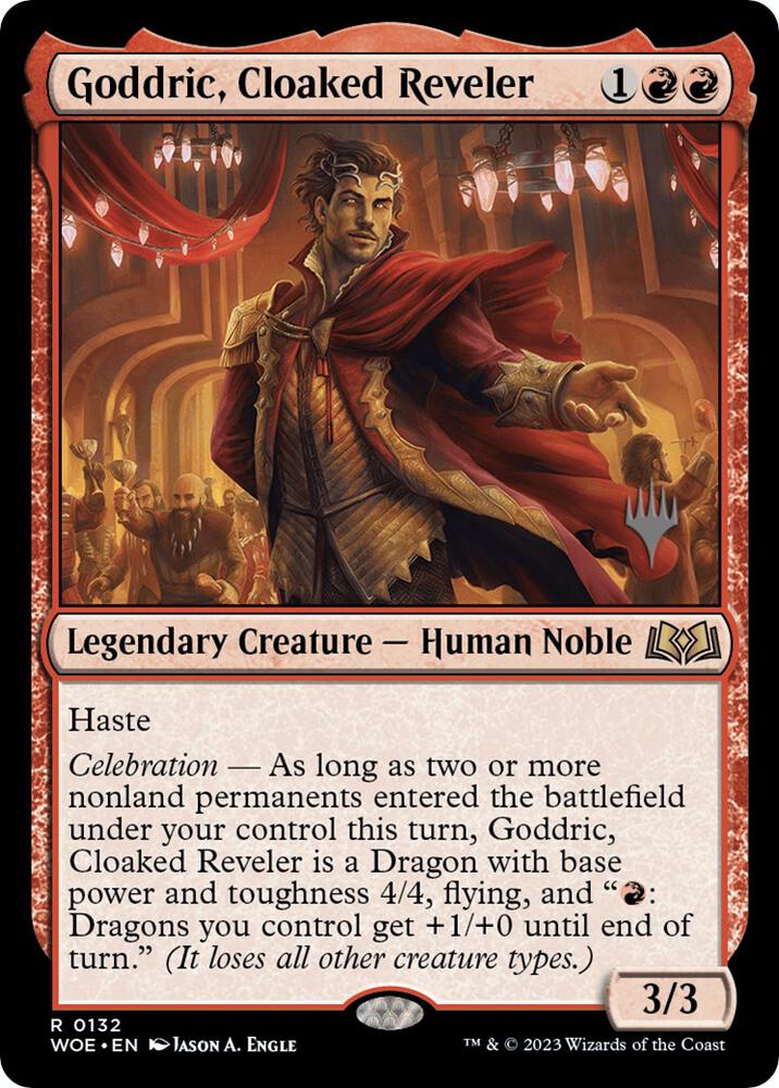 Goddric Cloaked Reveler 132p/200 (Promo Pack: Wilds of Eldraine)  - Foil | Good Games Modbury