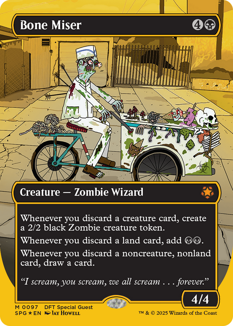 Bone Miser (Borderless) (First-Place Foil) [Aetherdrift Special Guests] | Good Games Modbury