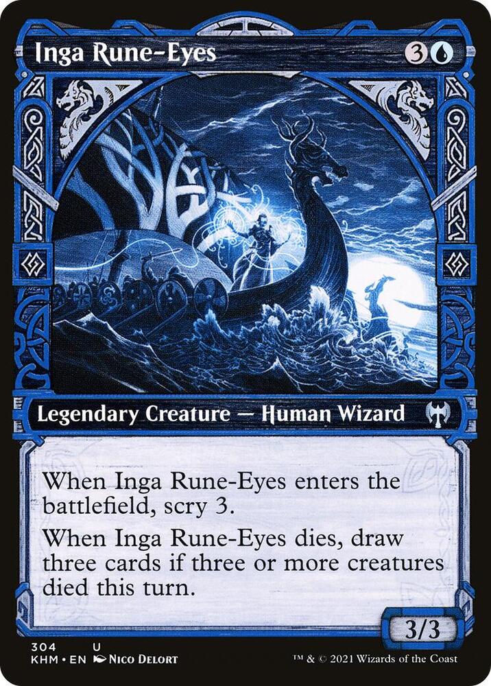 Inga Rune-Eyes 304 (Kaldheim)  - Showcase Foil | Good Games Modbury
