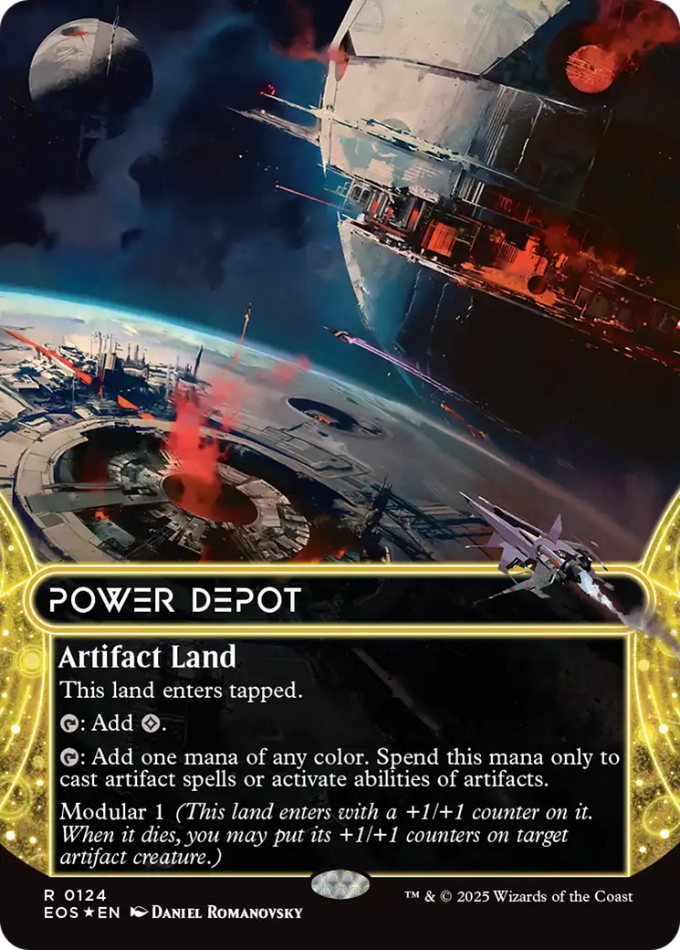 Power Depot (0124) (Borderless) (Galaxy Foil) [Edge of Eternities: Stellar Sights] | Good Games Modbury
