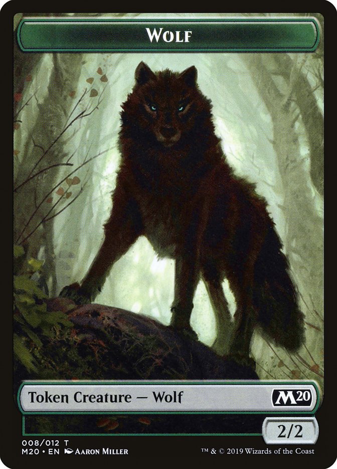 Zombie // Wolf Double-Sided Token [Game Night 2019 Tokens] | Good Games Modbury