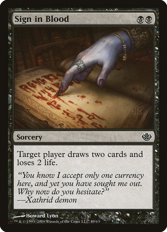 Sign in Blood [Duel Decks: Garruk vs. Liliana] | Good Games Modbury