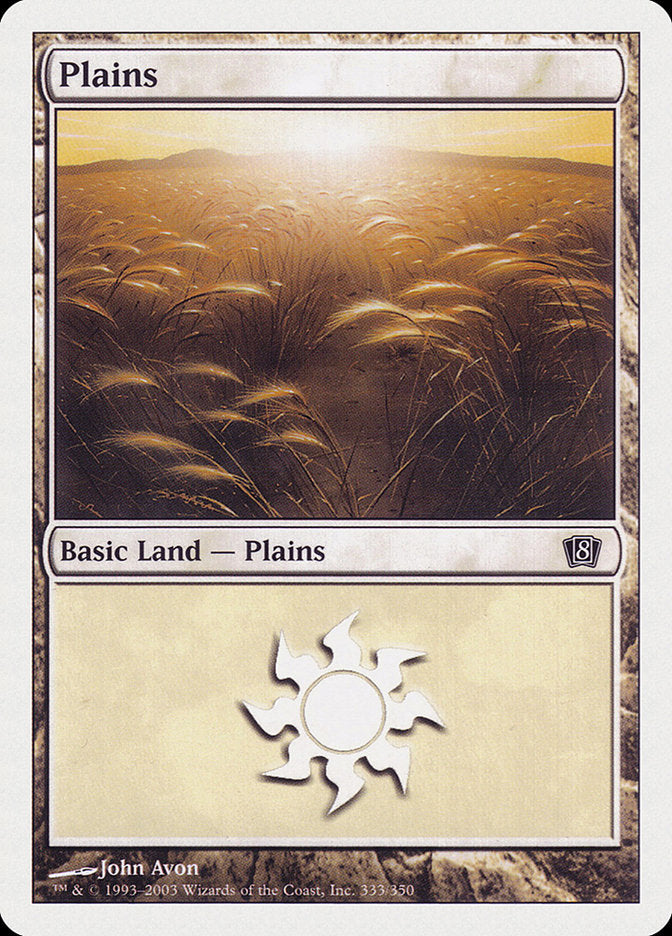 Plains (333) [Eighth Edition] | Good Games Modbury