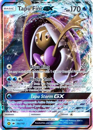 Tapu Fini GX (39a/147) [Alternate Art Promos] | Good Games Modbury
