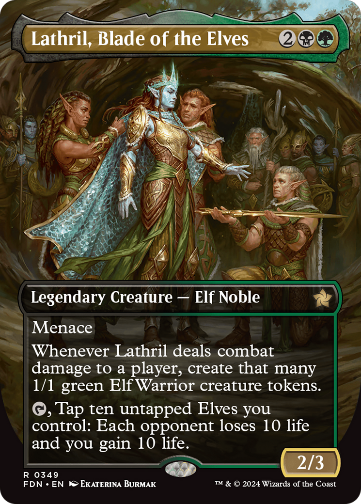 Lathril, Blade of the Elves (Borderless) [Foundations] | Good Games Modbury