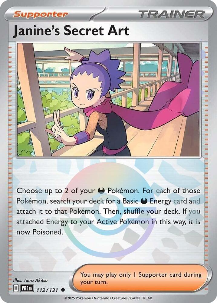 Janine's Secret Art (112/131) (Poke Ball Pattern) [Scarlet & Violet: Prismatic Evolutions] | Good Games Modbury