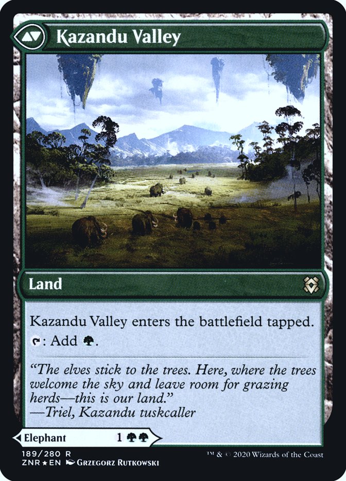 Kazandu Mammoth // Kazandu Valley [Zendikar Rising Prerelease Promos] | Good Games Modbury