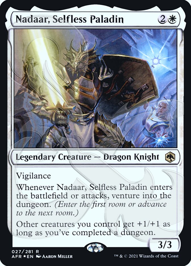 Nadaar, Selfless Paladin (Ampersand Promo) [Dungeons & Dragons: Adventures in the Forgotten Realms Promos] | Good Games Modbury