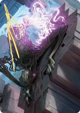Skyclave Shade Art Card Gold Stamped Signature 61 (Art Series: Zendikar Rising)  | Good Games Modbury