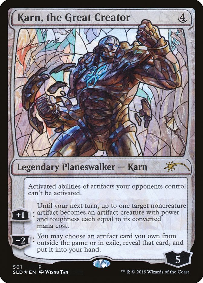 Karn, the Great Creator (Stained Glass) [Secret Lair Drop Promos] | Good Games Modbury