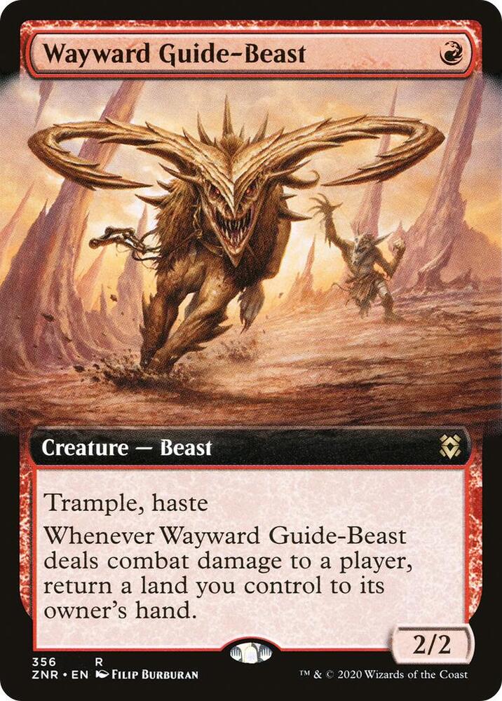 Wayward Guide-Beast 356/280 (Zendikar Rising)  - Extended Art | Good Games Modbury