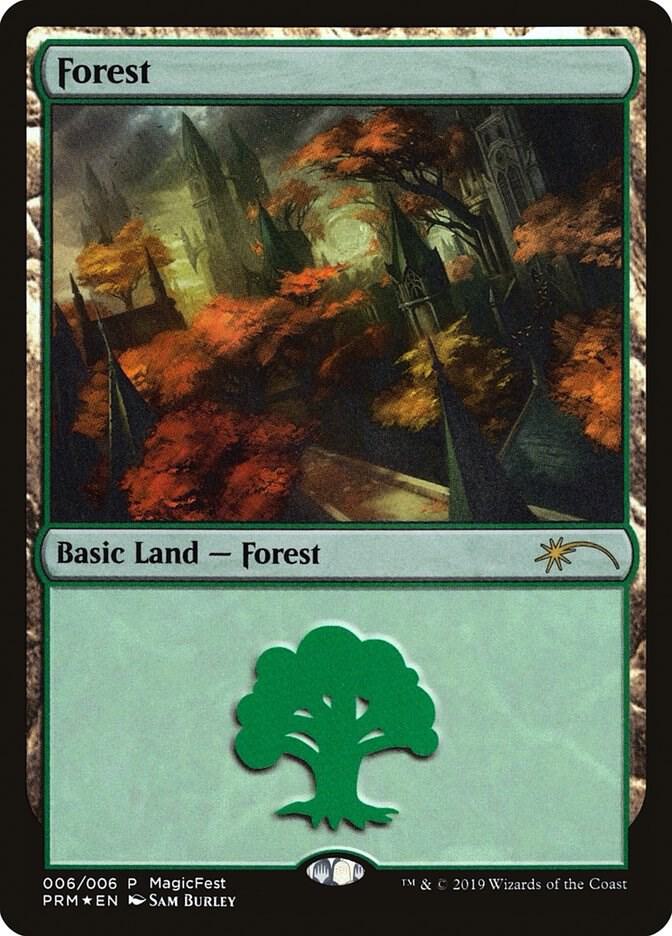 Forest 6/6 (MagicFest Cards)  - Foil | Good Games Modbury