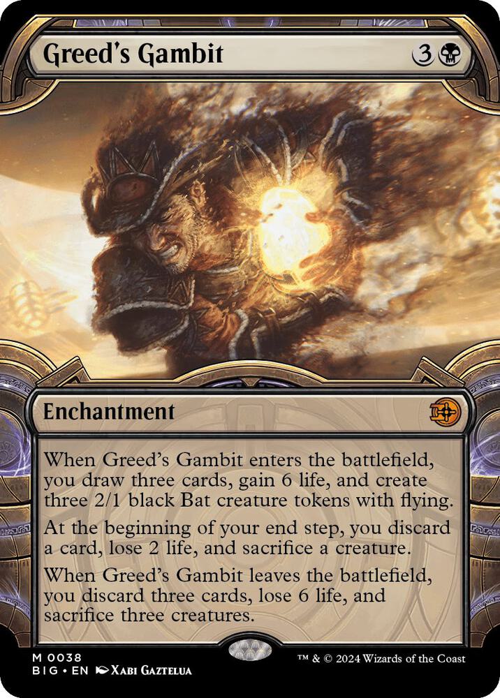 Greed's Gambit 38/30 (Outlaws of Thunder Junction: The Big Score)  - Showcase Foil | Good Games Modbury