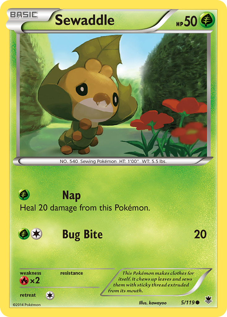 Sewaddle (5/119) [XY: Phantom Forces] | Good Games Modbury