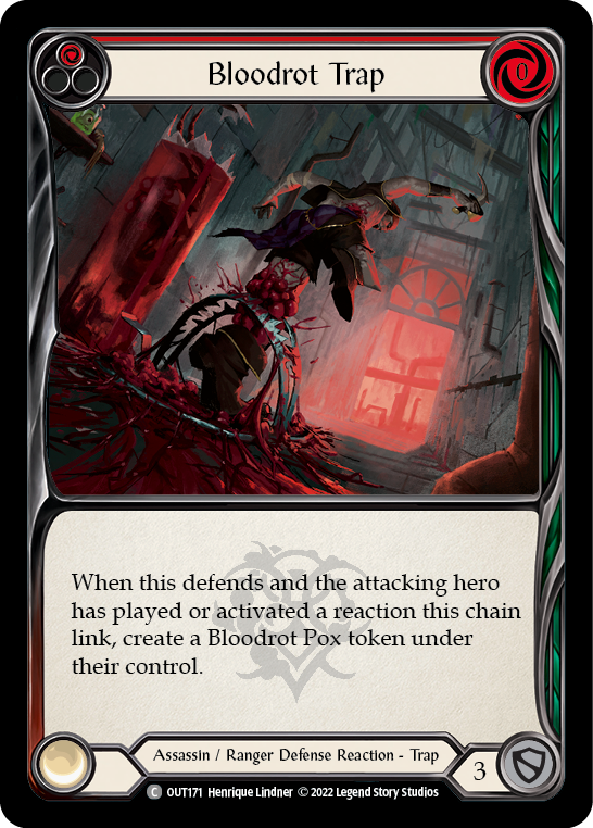 Bloodrot Trap (Red) [OUT171] (Outsiders)  Rainbow Foil | Good Games Modbury