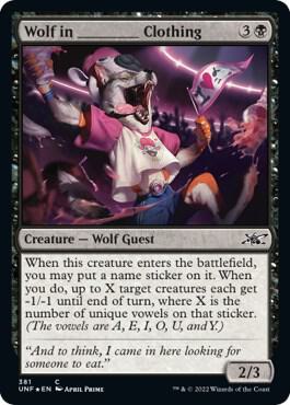 Wolf in _______ Clothing Galaxy Foil 381/244 (Unfinity)  - Foil | Good Games Modbury