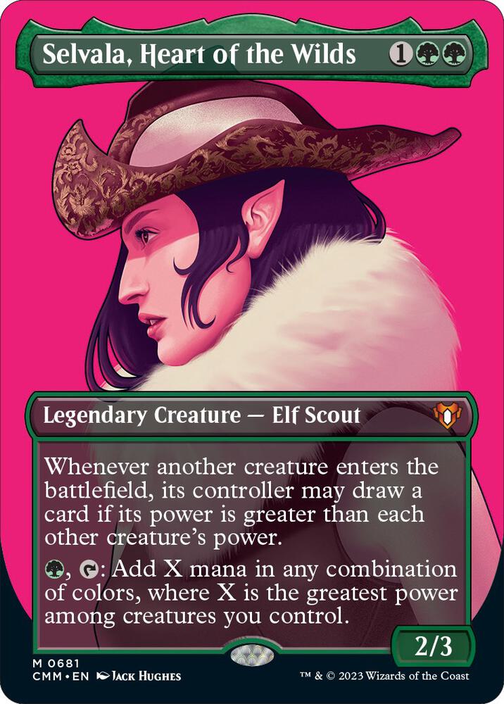 Selvala, Heart of the Wilds 681/451 (Commander Masters)  - Borderless Foil | Good Games Modbury
