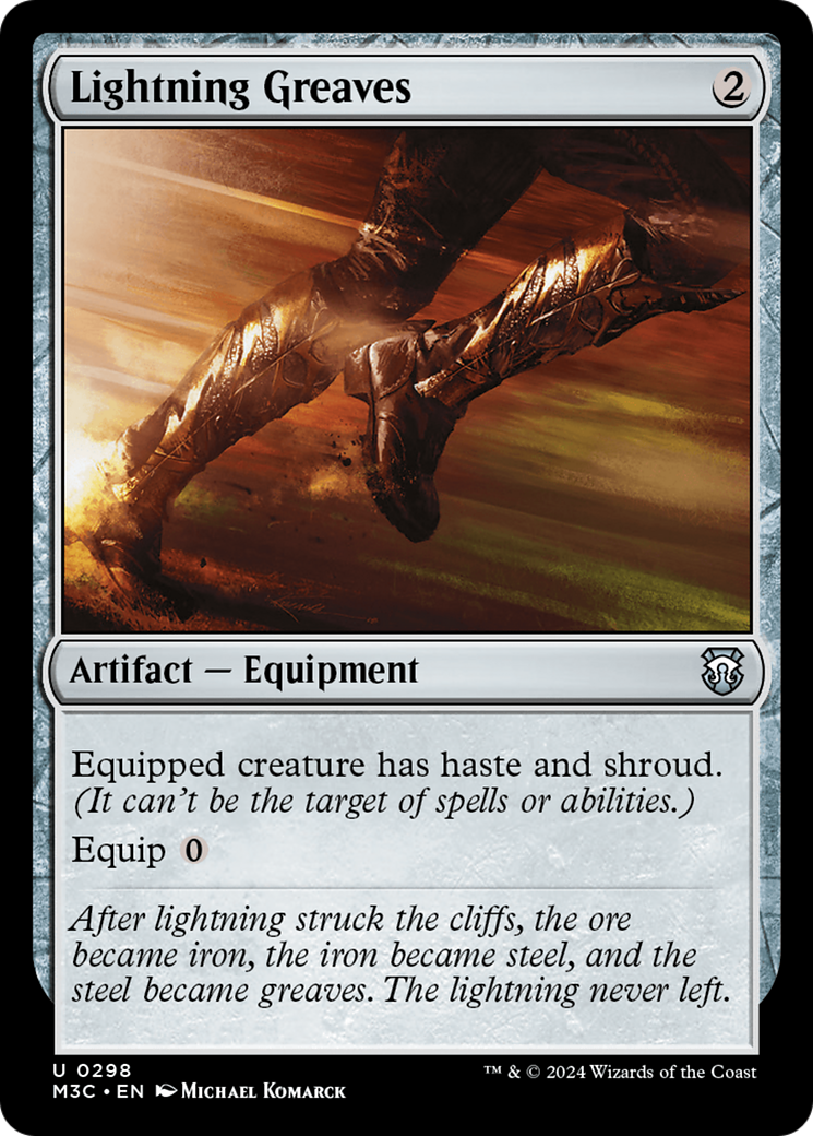 Lightning Greaves (Ripple Foil) [Modern Horizons 3 Commander] | Good Games Modbury