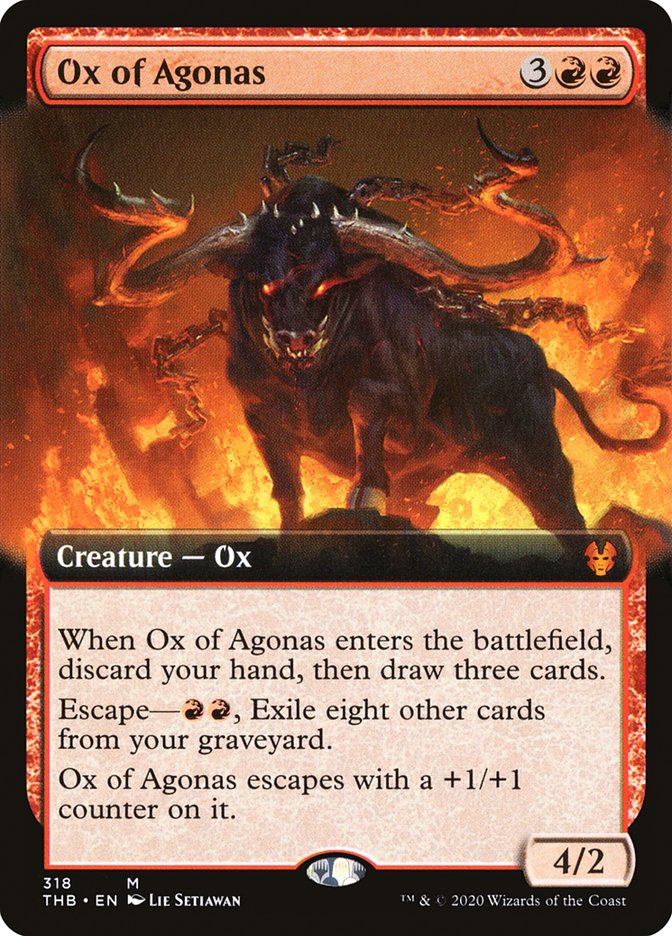 Ox of Agonas (Extended Art) [Theros Beyond Death] | Good Games Modbury