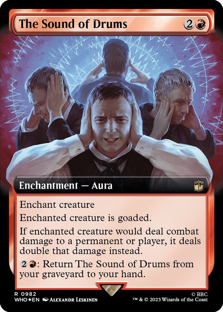 The Sound of Drums 982/331 (Universes Beyond: Doctor Who)  - Extended Art Surge Foil | Good Games Modbury