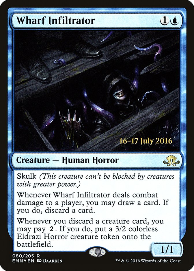 Wharf Infiltrator [Eldritch Moon Prerelease Promos] | Good Games Modbury