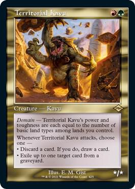 Territorial Kavu Retro Frame Foil Etched 425 (Modern Horizons 2)  - Foil | Good Games Modbury