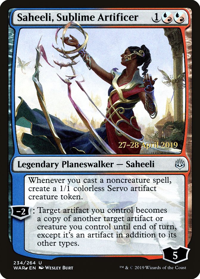 Saheeli, Sublime Artificer [War of the Spark Prerelease Promos] | Good Games Modbury