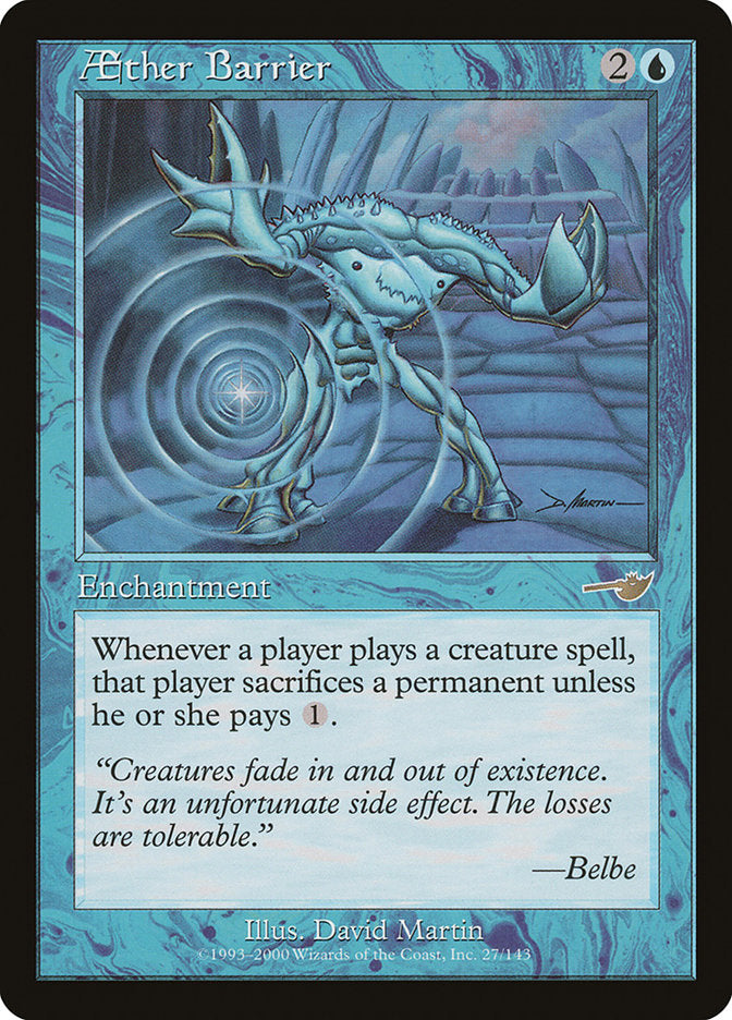 Aether Barrier 27/143 (Nemesis)  - Foil | Good Games Modbury
