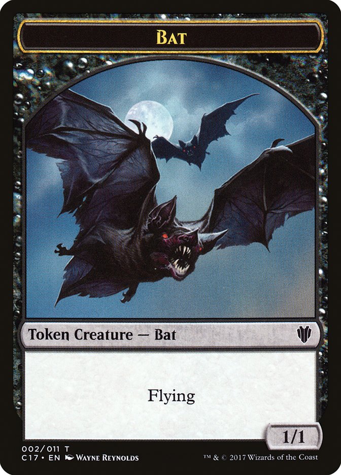 Bat // Vampire Double-Sided Token [Commander 2017 Tokens] | Good Games Modbury