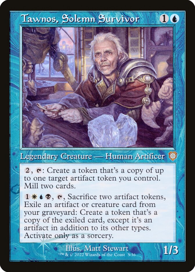 Tawnos Solemn Survivor Retro Frame 3 (Commander: The Brothers' War)  - Foil | Good Games Modbury