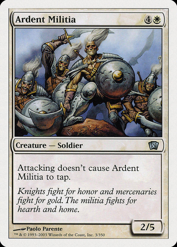 Ardent Militia 3/350 (8th Edition)  | Good Games Modbury
