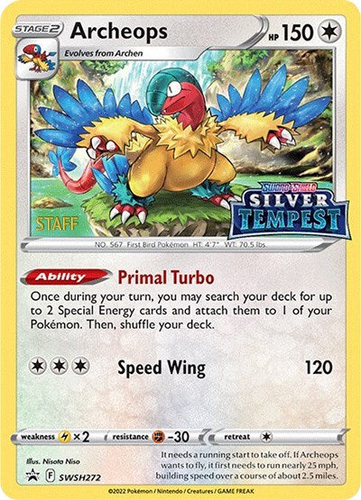 Archeops (SWSH272) (Prerelease) (Staff) [Sword & Shield: Black Star Promos] | Good Games Modbury