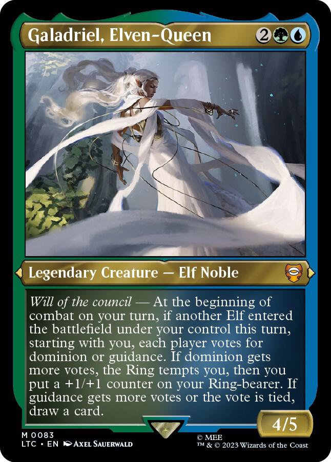Galadriel Elven Queen Display Commander Thick Stock 83 (Commander: The Lord of the Rings: Tales of Middle-earth)  - Foil | Good Games Modbury
