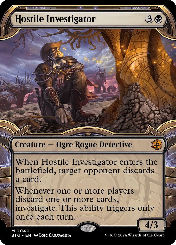 Hostile Investigator 40/30 (Outlaws of Thunder Junction: The Big Score)  - Showcase Foil | Good Games Modbury