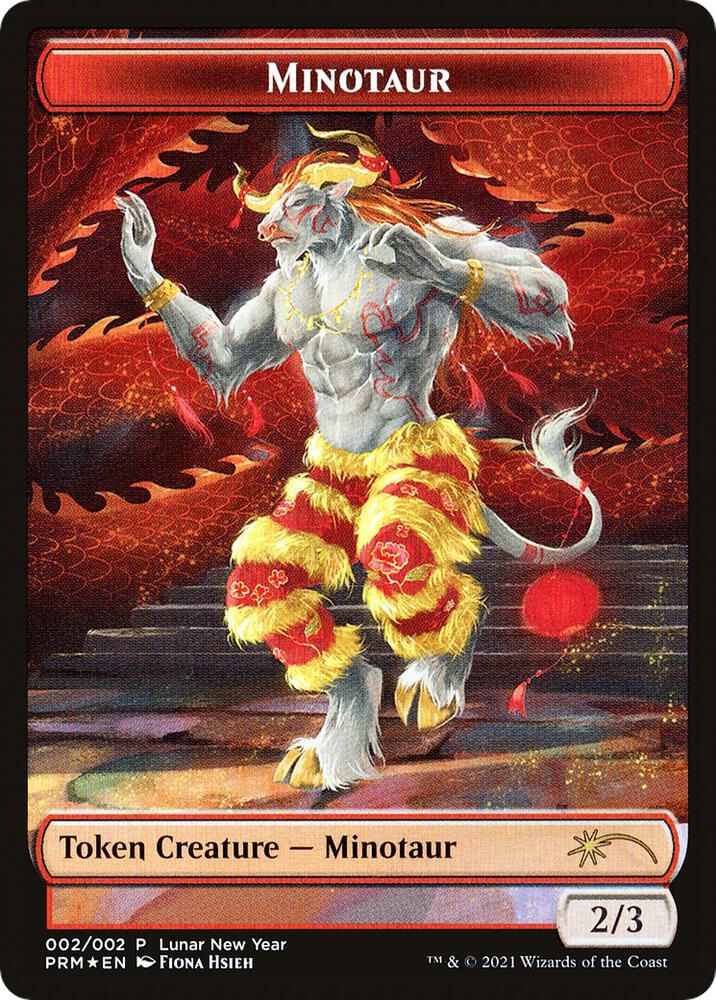 Minotaur Token 2021 Lunar New Year Promo 2 (Unique and Miscellaneous Promos)  - Foil | Good Games Modbury