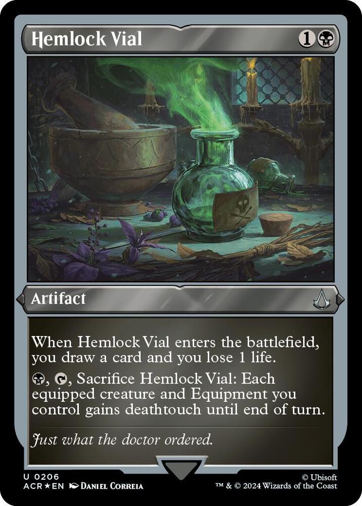 Hemlock Vial 206 (Universes Beyond: Assassin's Creed)  - Etched Foil | Good Games Modbury
