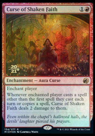 Curse of Shaken Faith [Innistrad: Midnight Hunt Prerelease Promos] | Good Games Modbury
