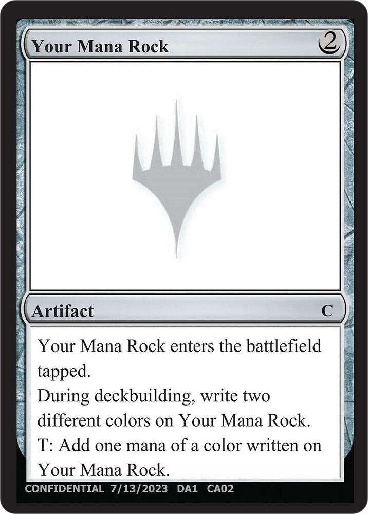 Your Mana Rock CA02b/477 (Un-Known Event Playtest Cards)  | Good Games Modbury