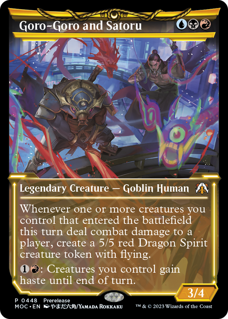 Goro-Goro and Satoru (Showcase Planar Booster Fun) [March of the Machine Commander Prerelease Promos] | Good Games Modbury