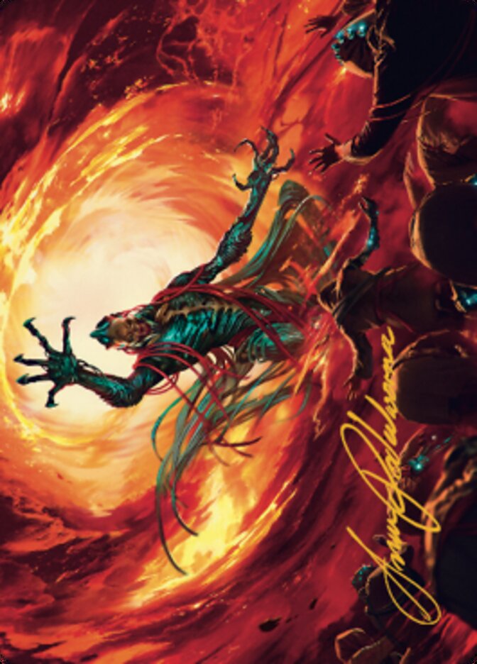 Gix, Yawgmoth Praetor Art Card (Gold-Stamped Signature) [The Brothers' War Art Series] | Good Games Modbury