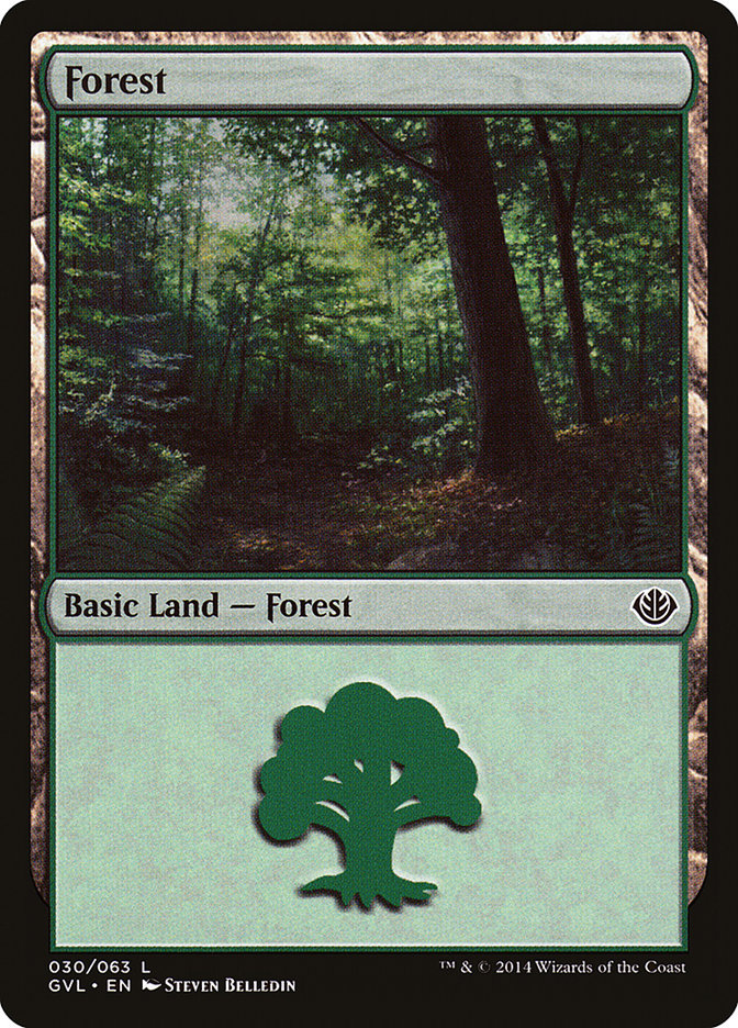 Forest (30) (Garruk vs. Liliana) [Duel Decks Anthology] | Good Games Modbury