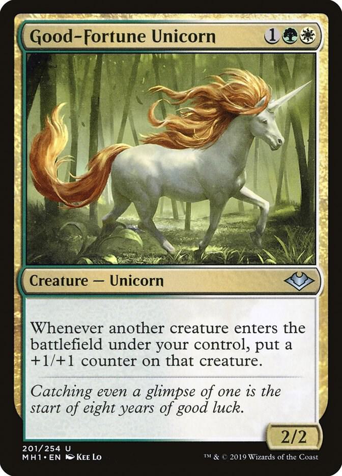 Good-Fortune Unicorn 201/254 (Modern Horizons)  | Good Games Modbury